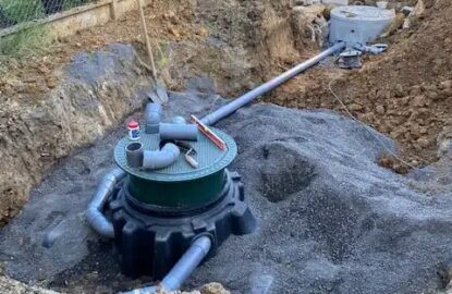 Terrassement pour mise en place d'un récupérateur d'eau pluvial et un puisard par Terra BTF-4