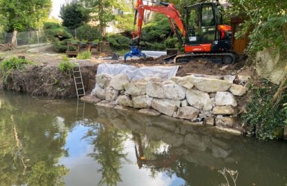 Réalisation d'un mur d'enrochement-en cours-Terra BTF