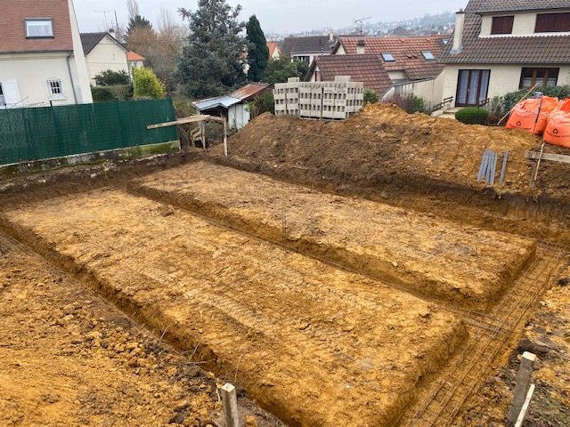 Terrassement de fondation pour une maison individuelle